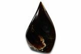 Polished Indonesian Blue Amber Flame #355796-1